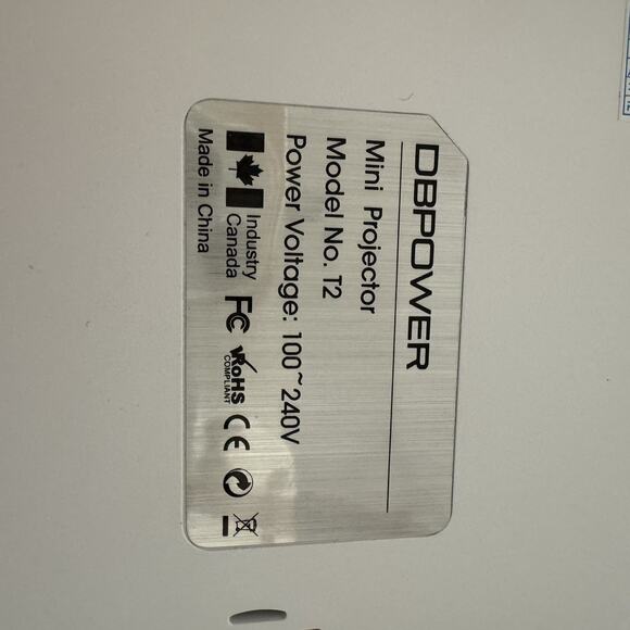 DBPOWER LED Light Source Smart Mini Projector Model T2 SKU: PJ0711 FULLY WORKING - Picture 5 of 7